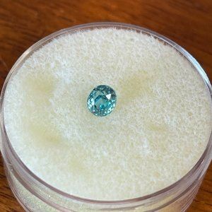1.08 ct gorgeous color Natural Oval Blue Zircon